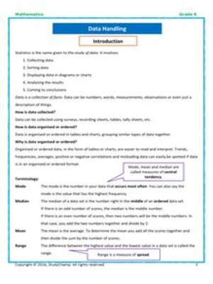 cover image of Grade 6 Maths: Workbook - Data Handling